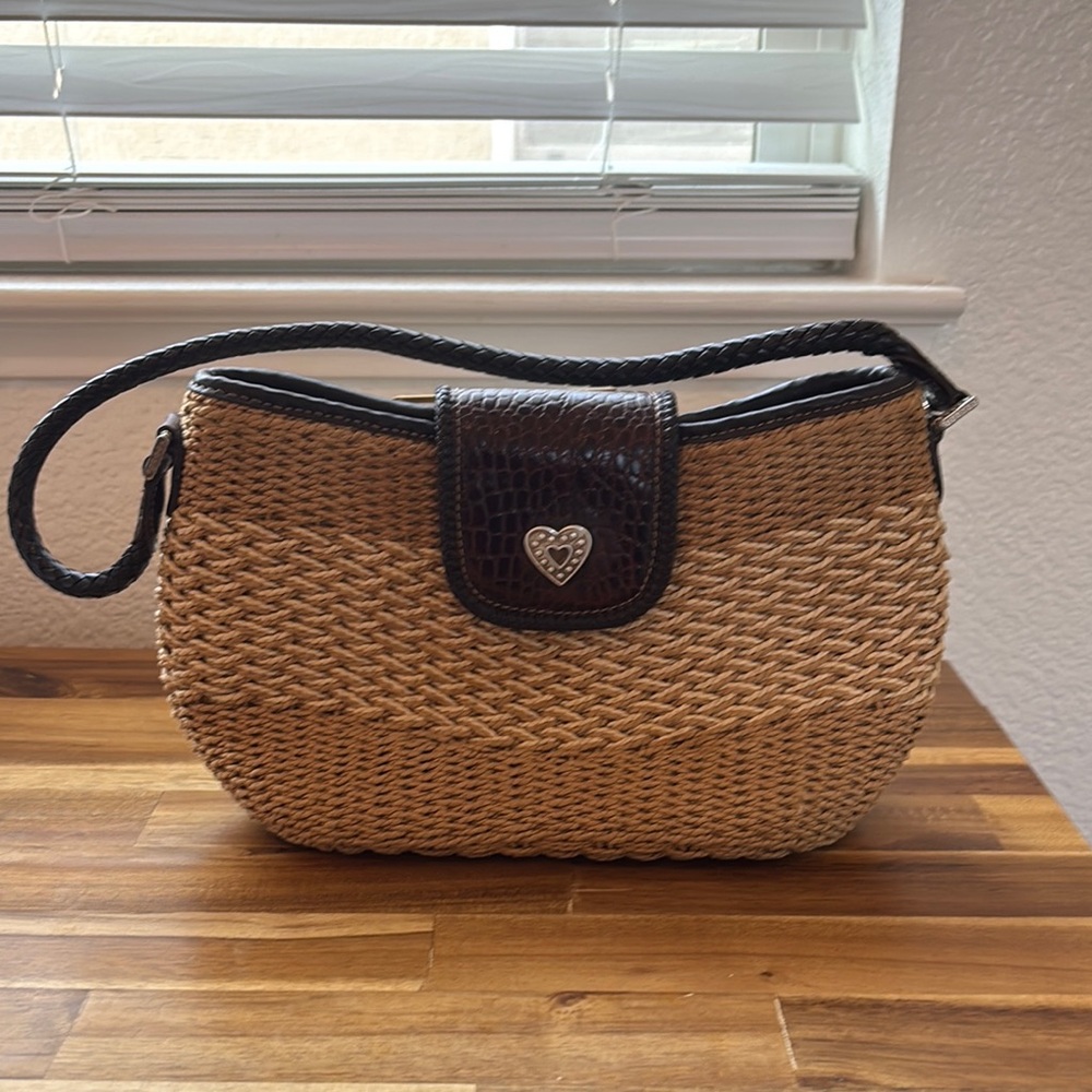 Brighton Brown Woven Shoulder Bag